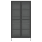 Highboard Black 85x40x180 cm Glass and Steel