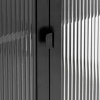 Highboard Black 85x40x180 cm Glass and Steel