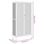 Highboard Black 85x40x180 cm Glass and Steel