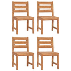 Garden Chairs 4 pcs Solid Wood Teak