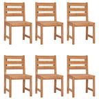 Garden Chairs 6 pcs Solid Wood Teak