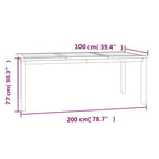 9 Piece Garden Dining Set Solid Wood Teak