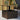 Garden Table with Parasol Hole Brown 55x55x46.5 cm Poly Rattan