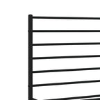 Metal Bed Frame without Mattress with Headboard Black 135x190cm