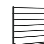 Metal Bed Frame without Mattress with Headboard Black 140x200cm