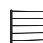 Metal Bed Frame without Mattress with Footboard Black 107x203cm