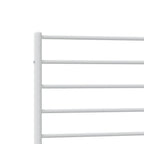 Metal Bed Frame without Mattress with Headboard White 107x203cm