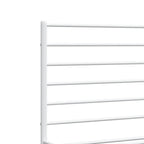 Metal Bed Frame without Mattress with Footboard White 140x190cm