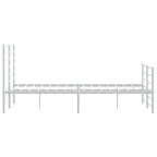 Metal Bed Frame without Mattress with Footboard White 160x200cm