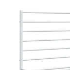 Metal Bed Frame without Mattress with Footboard White 160x200cm