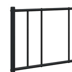 Metal Bed Frame without Mattress with Headboard Black 120x200cm