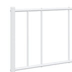 Metal Bed Frame without Mattress with Headboard White 120x200cm