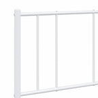 Metal Bed Frame without Mattress with Headboard White 135x190cm