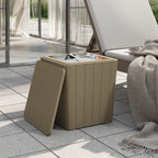 Garden Table with Removable Lid Light Brown Polypropylene