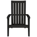 Garden Adirondack Chairs 2 pcs Black Polypropylene