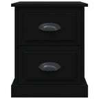 Bedside Cabinets 2 pcs Black 39x39x47.5 cm Engineered Wood