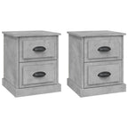 Bedside Cabinets 2 pcs Concrete Grey 39x39x47.5 cm Engineered Wood