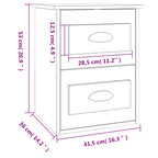 Wall-mounted Bedside Cabinet Sonoma Oak 41.5x36x53cm