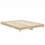 Bed Frame without Mattress Sonoma Oak 135x190 cm Double Engineered Wood
