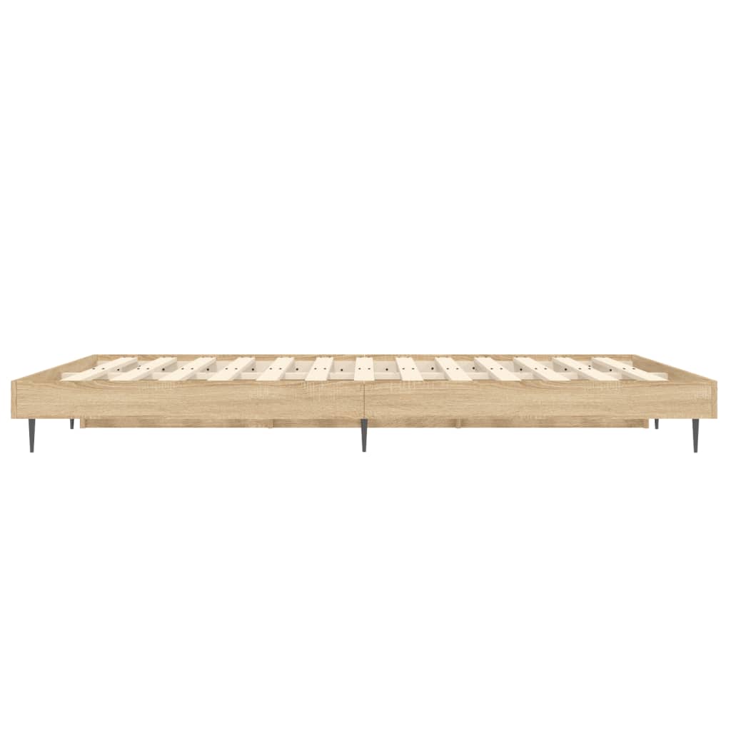 Bed Frame without Mattress Sonoma Oak 135x190 cm Double Engineered Wood