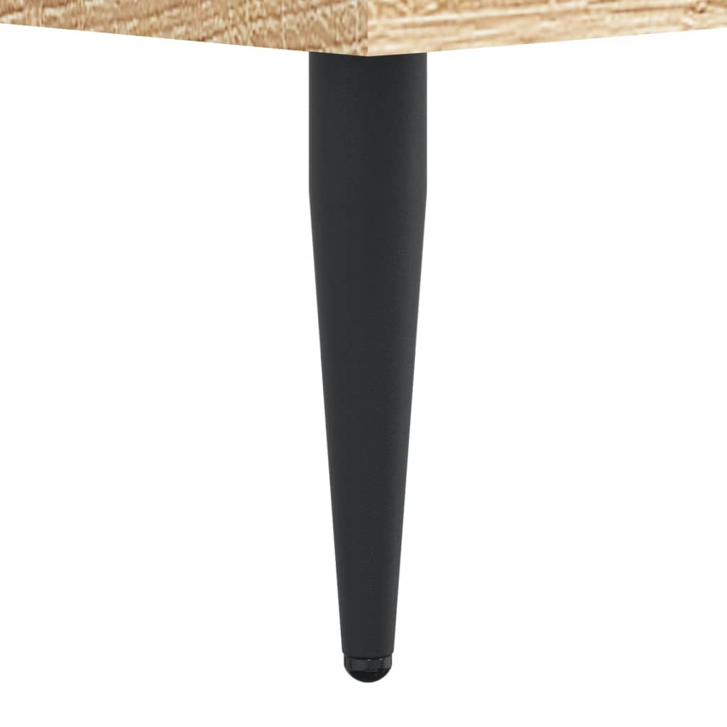 Bed Frame without Mattress Sonoma Oak 135x190 cm Double Engineered Wood