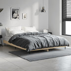Bed Frame without Mattress Sonoma Oak 135x190 cm Double Engineered Wood