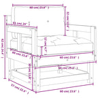 Garden Chairs with Cushions 2 pcs Solid Wood Douglas