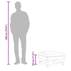 Garden Footstools with Cushions 2pcs White Solid Wood Pine