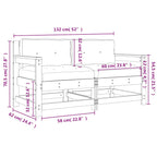 Garden Chairs with Cushions 2 pcs Solid Wood Pine
