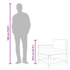 Garden Chairs with Cushions 2 pcs Solid Wood Pine