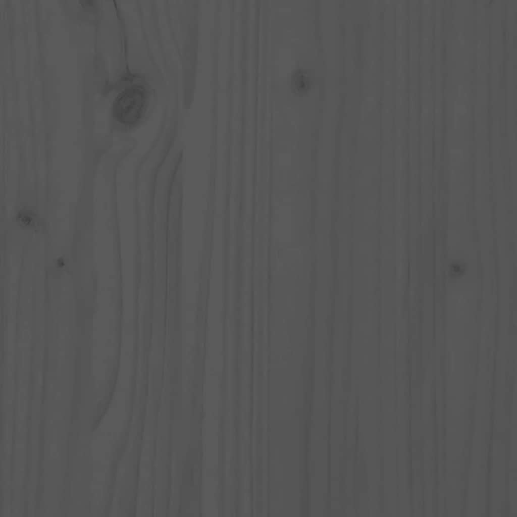 3 Piece Garden Lounge Set with Cushions Grey Solid Wood