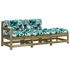 3 Piece Garden Lounge Set with Cushions Impregnated Wood Pine