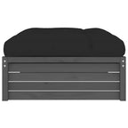 Garden Footstool Grey 120x80 cm Solid Wood Pine