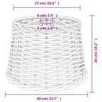 Ceiling Lamp Shade White Ø40x26 cm Wicker