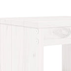 5 Piece Garden Bar Set White Solid Wood Pine