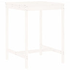 5 Piece Garden Bar Set White Solid Wood Pine