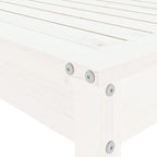 5 Piece Garden Bar Set White Solid Wood Pine