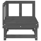 Garden Corner Sofas 2 pcs Grey Solid Wood Pine