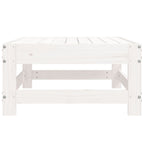 Garden Footstool White Solid Wood Pine