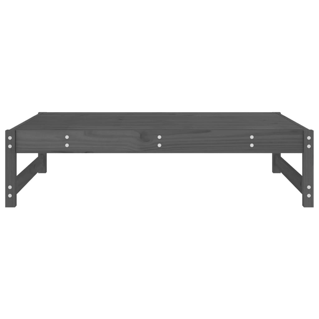 Garden Footstool Grey 120x80 cm Solid Wood Pine