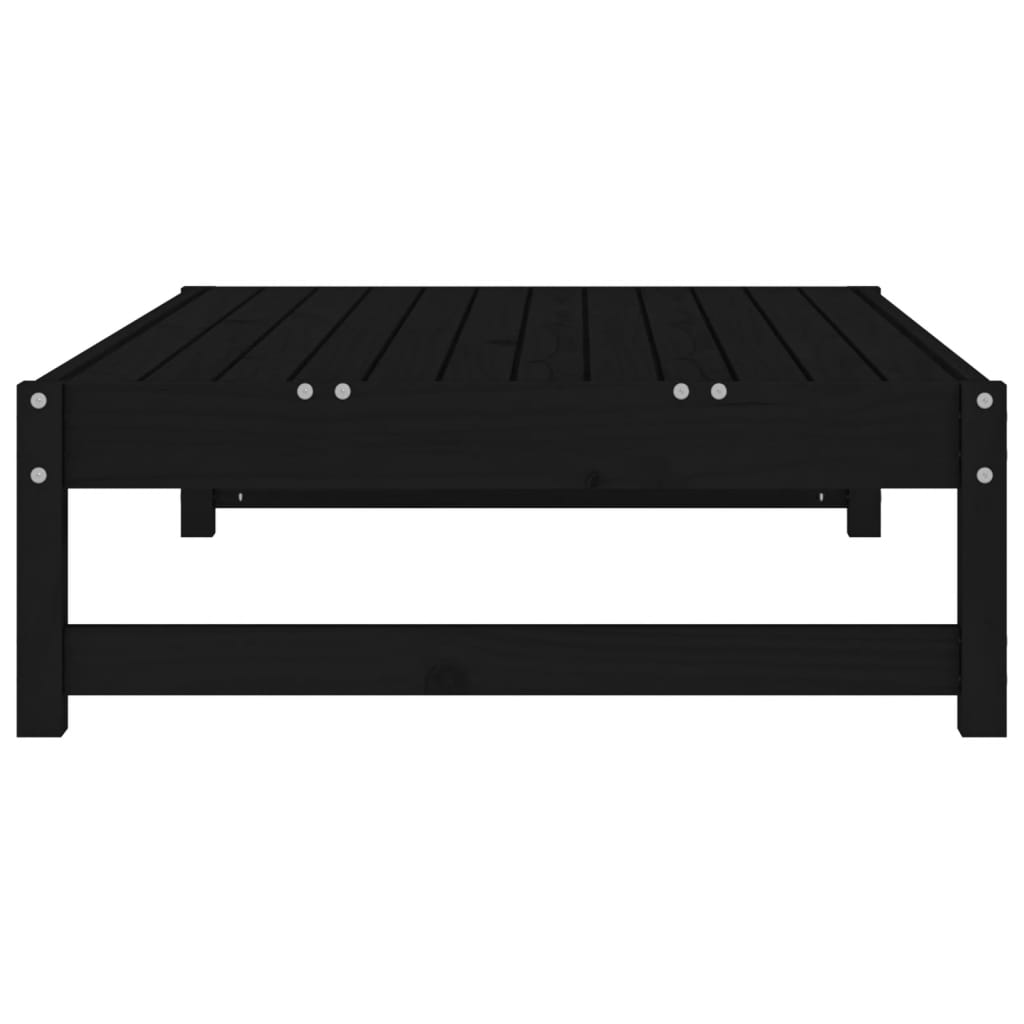 Garden Footstool Black 120x80 cm Solid Wood Pine