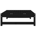 Garden Footstool Black 120x80 cm Solid Wood Pine