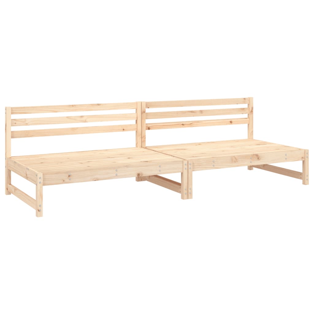 Garden Middle Sofas 2 pcs 120x80 cm Solid Wood Pine
