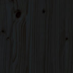 2 Piece Garden Lounge Set Black Solid Wood Pine