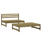 2 Piece Garden Lounge Set Impregnated Wood Pine