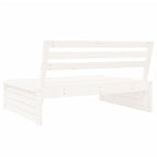 Garden Middle Sofa White 120x80 cm Solid Wood Pine