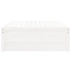 Garden Footstool White 120x80 cm Solid Wood Pine