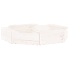 Sandbox with Seats White Octagon Solid Wood Pine