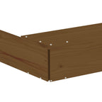 Sandbox with Seats Honey Brown Octagon Solid Wood Pine