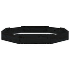 Sandbox with Seats Black Octagon Solid Wood Pine